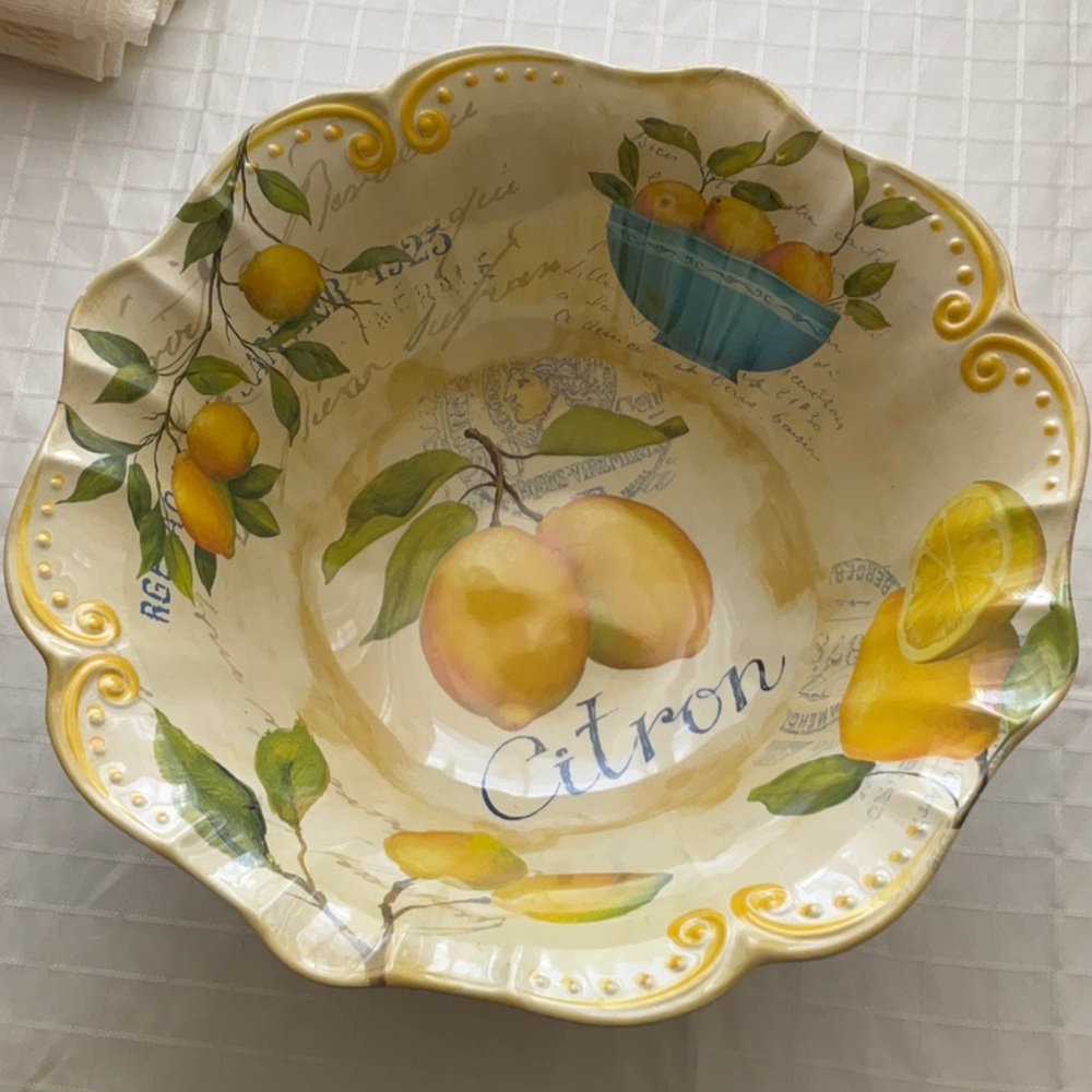 3 for $30 item / Melamine Bowl with Lemon motif
